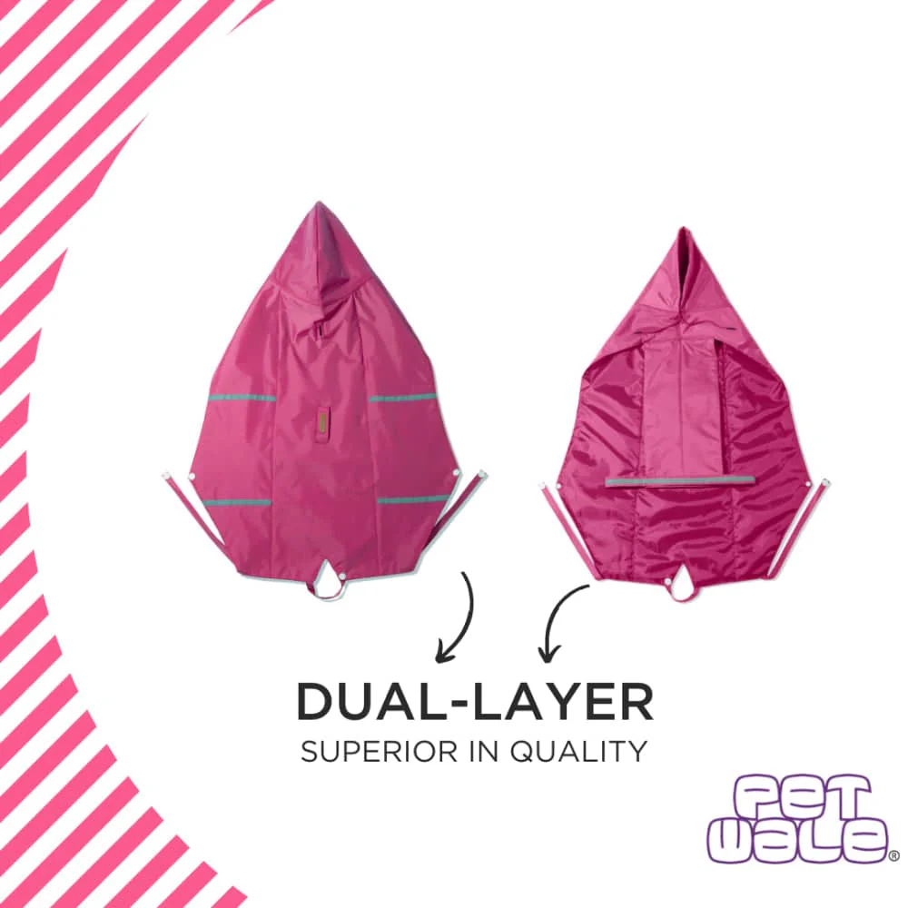 PetWale Reflective Raincoat for Dogs (Pink) - Image 3