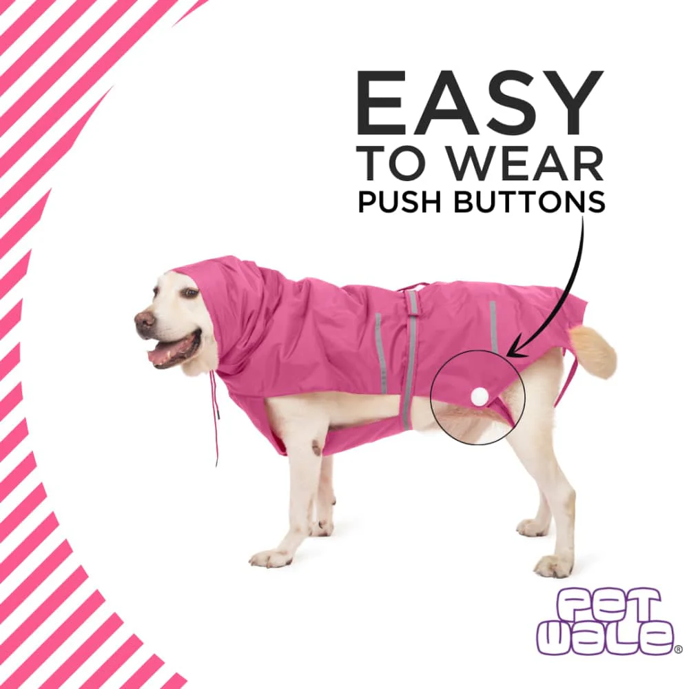 PetWale Reflective Raincoat for Dogs (Pink) - Image 4