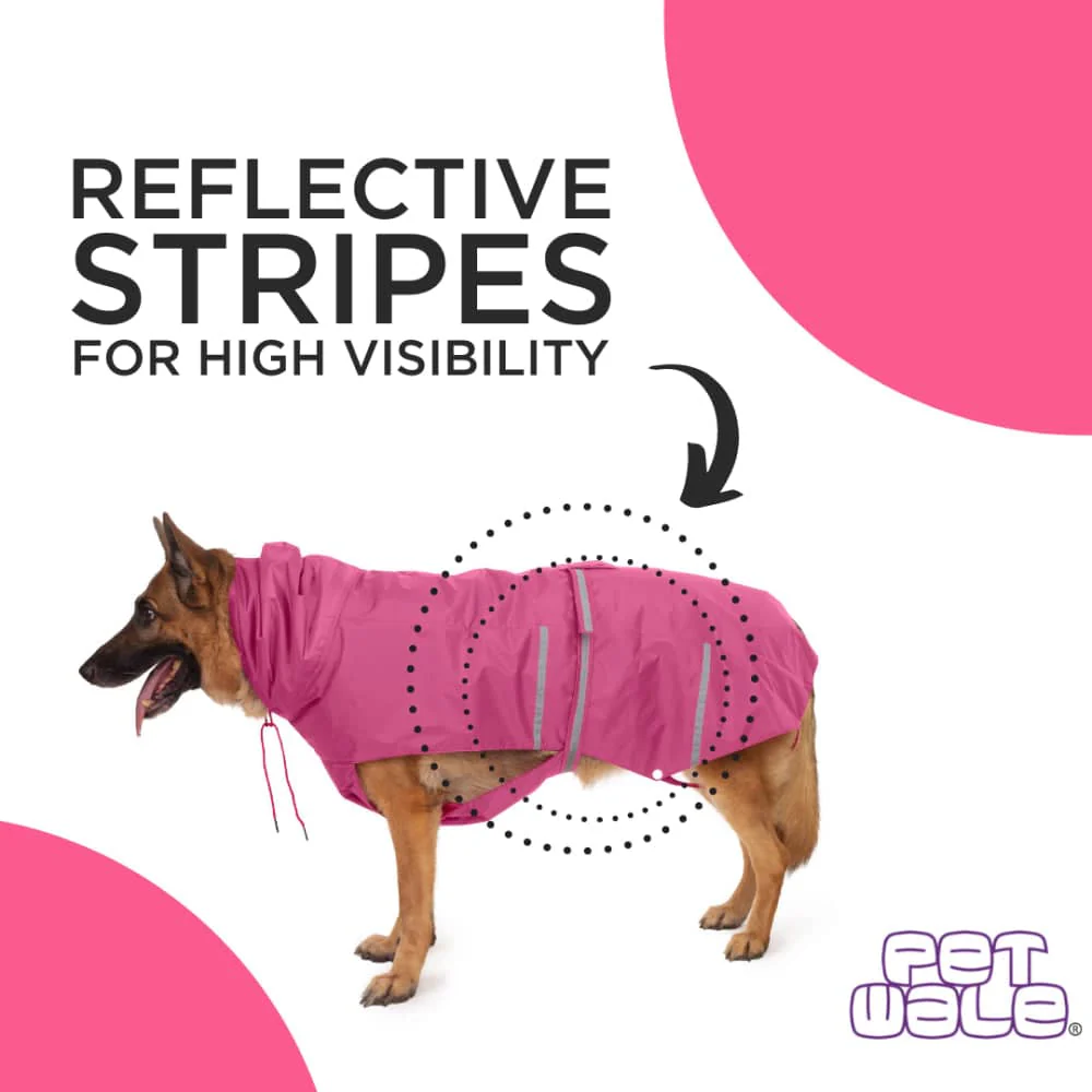 PetWale Reflective Raincoat for Dogs (Pink) - Image 7