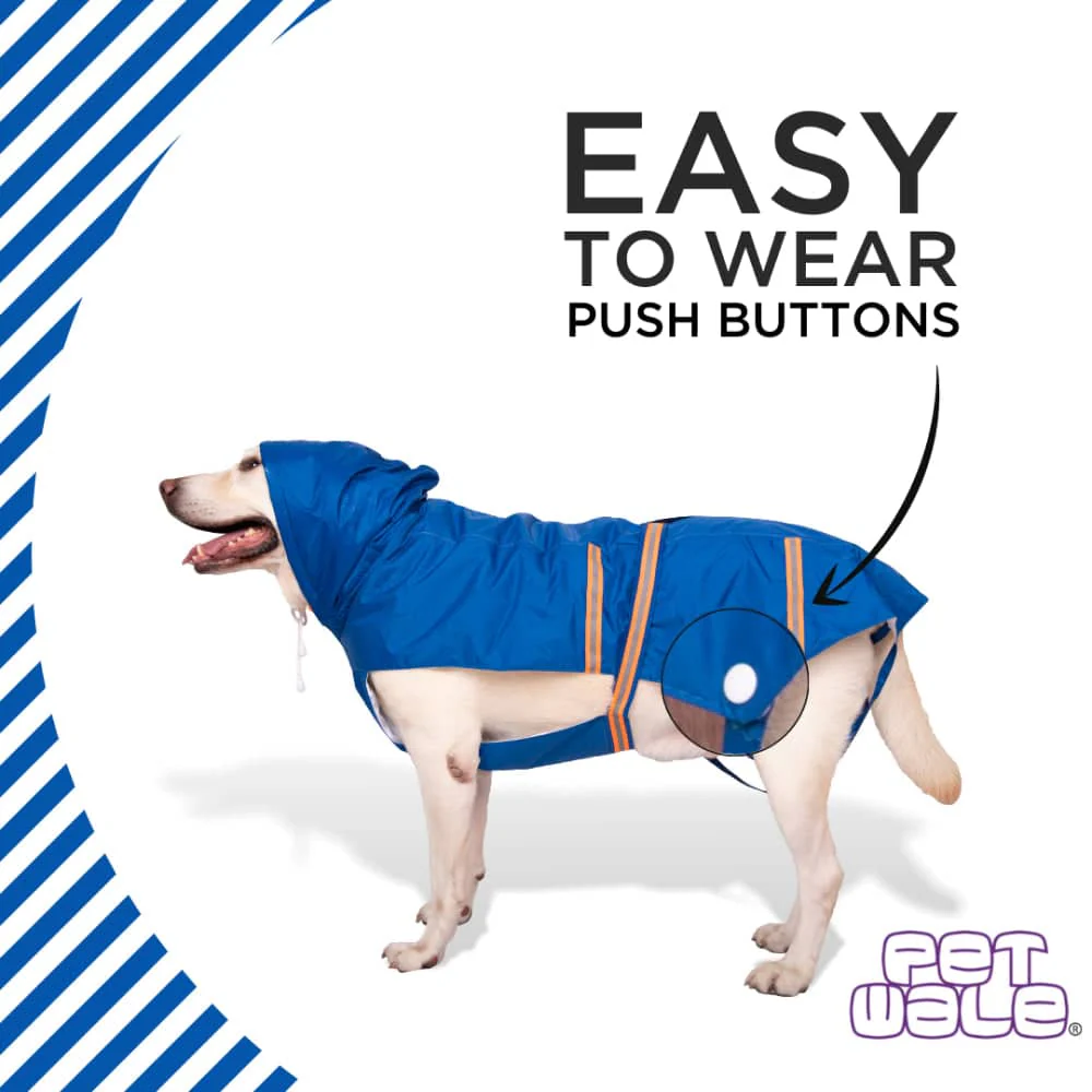 PetWale Reflective Raincoat for Dogs (Royal Blue) - Image 3