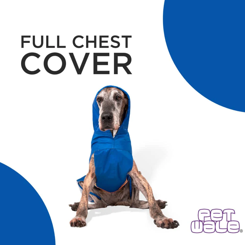 PetWale Reflective Raincoat for Dogs (Royal Blue) - Image 4