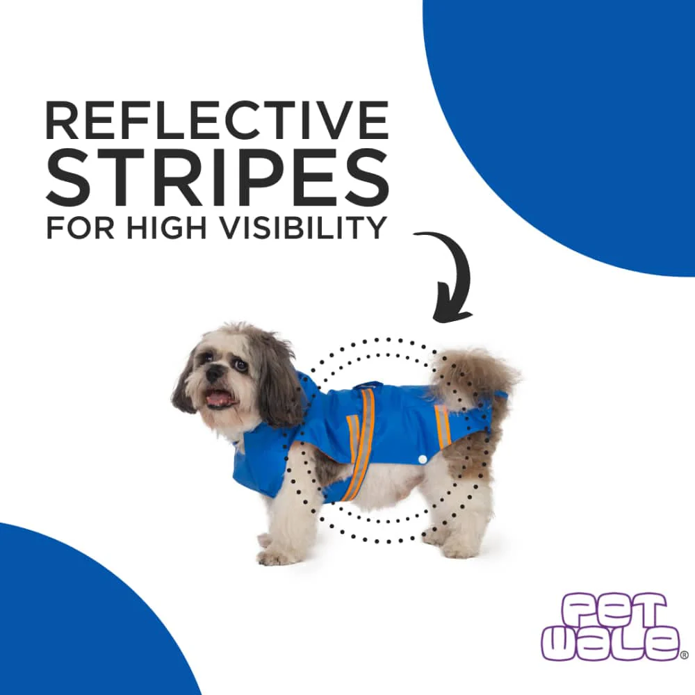 PetWale Reflective Raincoat for Dogs (Royal Blue) - Image 7