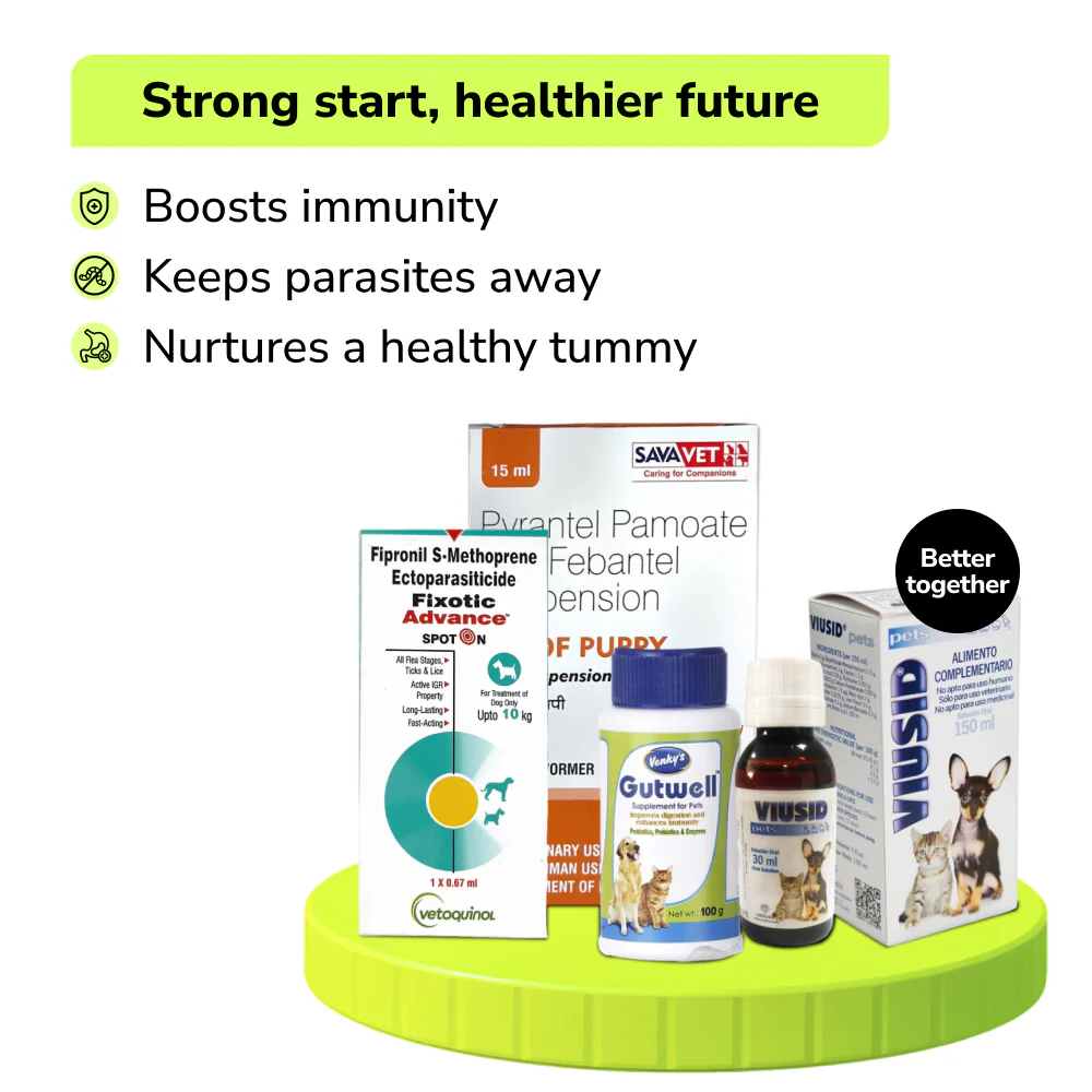 Preventive Care Kit Combo for Puppy (Dewormer + Spoton + Supplement + Probiotic) - Image 2