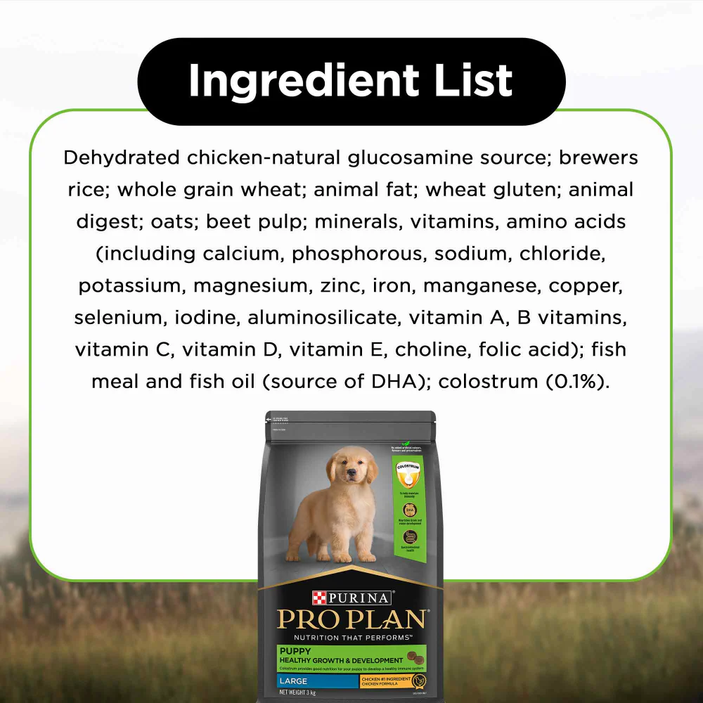 Pro Plan Chicken Large Breed Puppy Dog Dry Food (New Improved Formula) - Image 2
