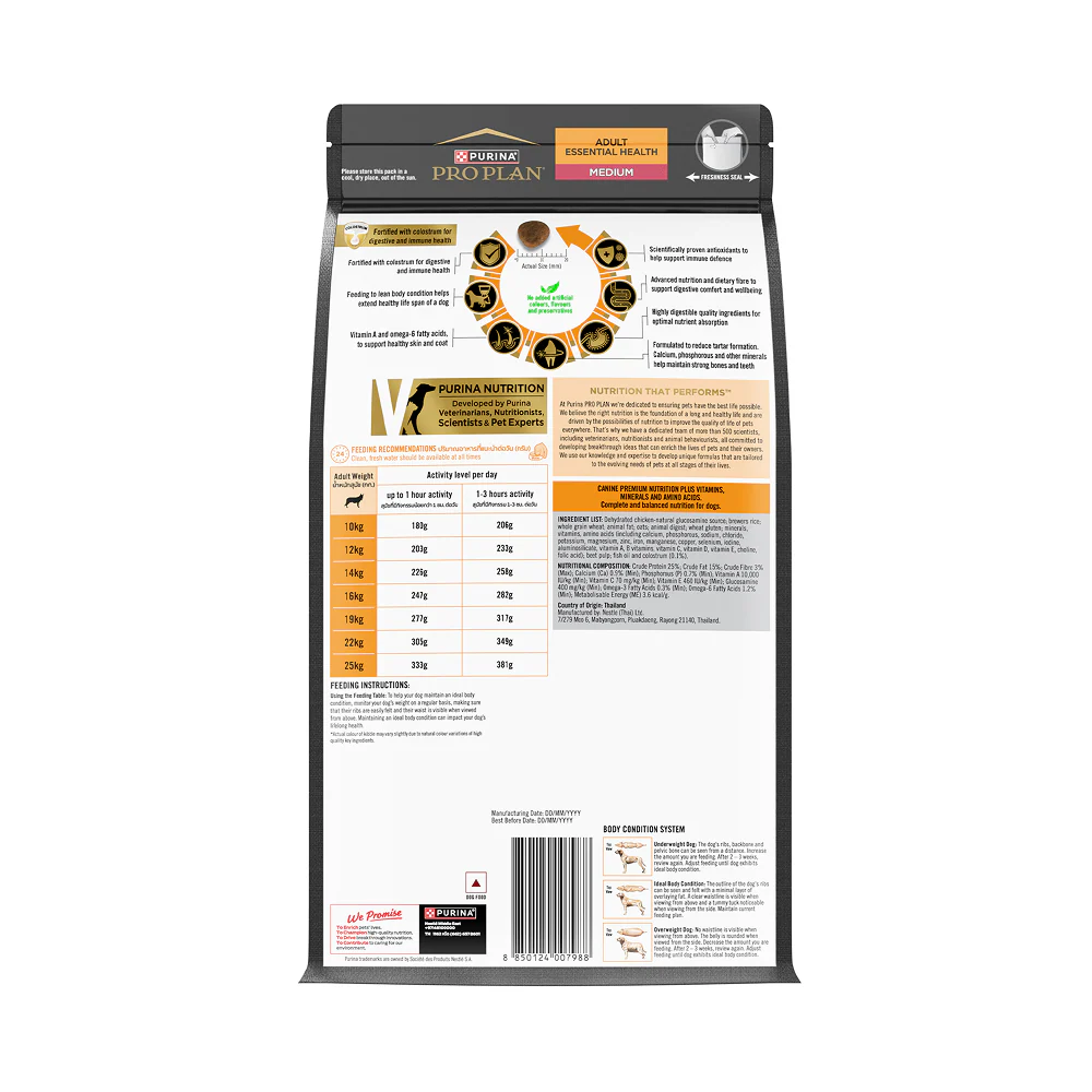 Purina Pro Plan Chicken Medium Breed Adult Dog Dry Food (New Improved Formula) - Image 10