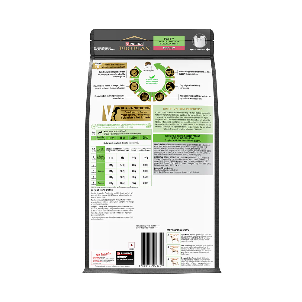 Purina Pro Plan Chicken Medium Breed Puppy Dog Dry Food (New Improved Formula) - Image 13