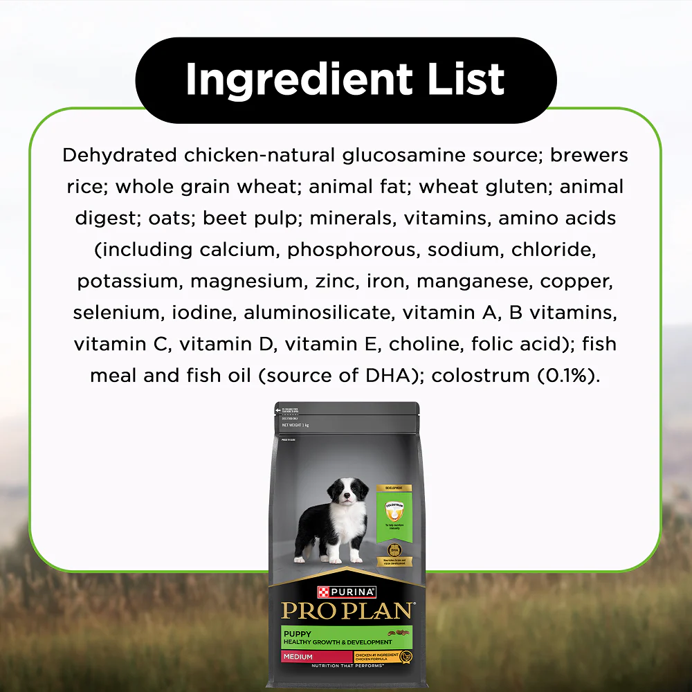 Pro Plan Chicken Medium Breed Puppy Dog Dry Food (New Improved Formula) - Image 2
