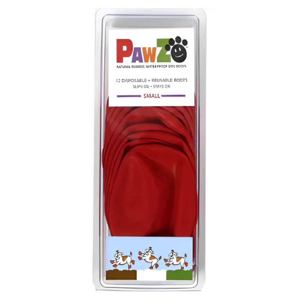 Protex PawZ Disposable and Reusable Boots for Dogs (Red)