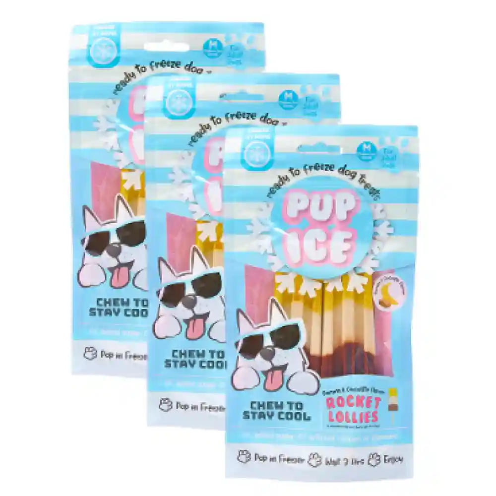 Pup Ice Chocolate and Banana Flavoured Rocket Lollies Dog Treat - Image 9