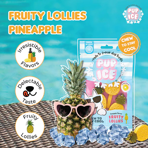 Pup Ice Pineapples Flavoured Fruity Lollies Dog Treat - Image 2