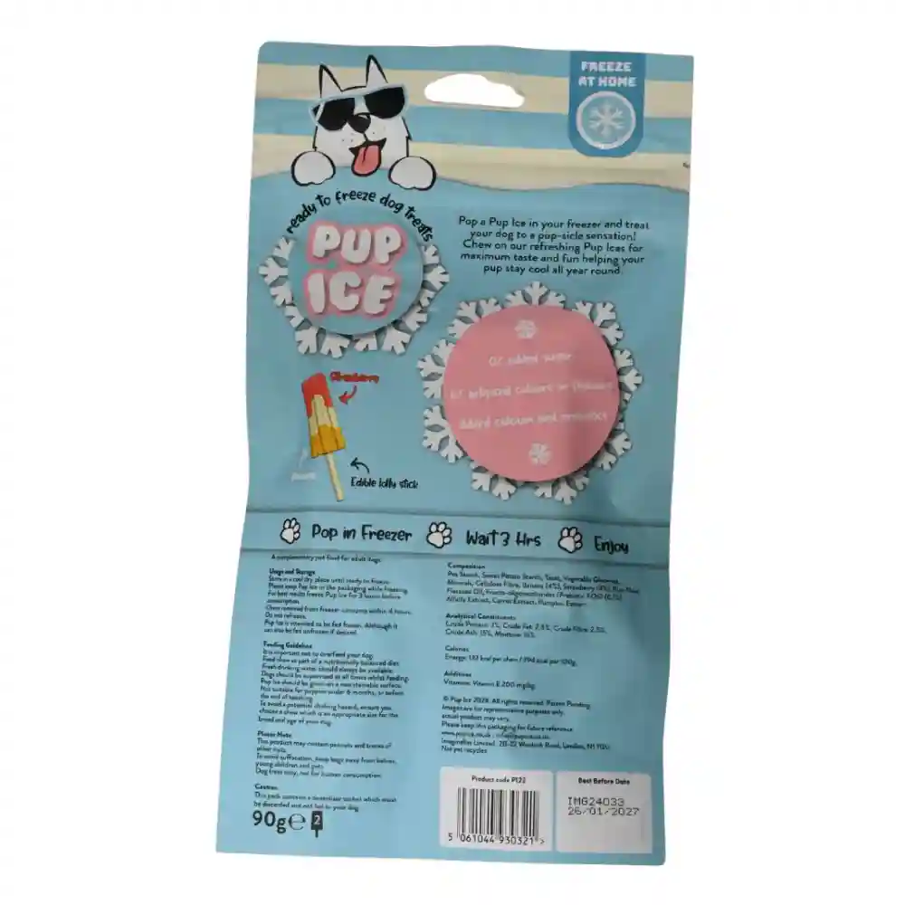 Pup Ice Strawberry and Banana Flavoured Rocket Lollies Dog Treat - Image 6