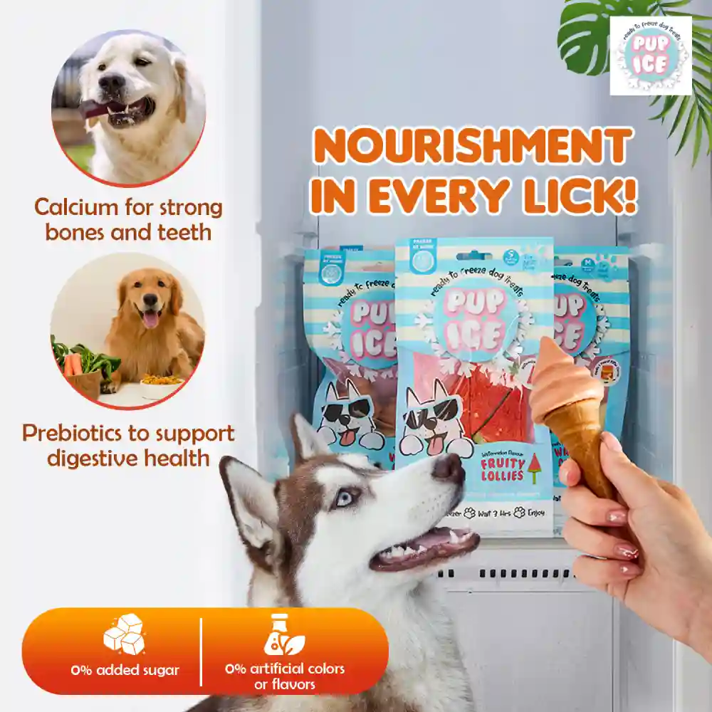 Pup Ice Strawberry Flavoured Waffle Cones Dog Treat - Image 3