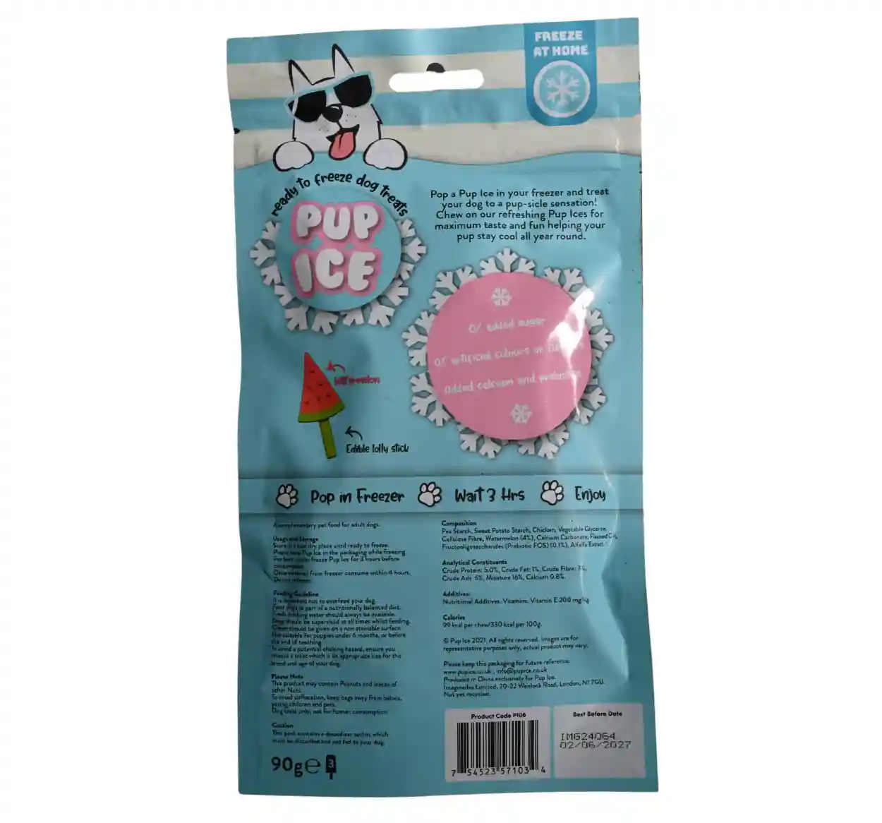 Pup Ice Watermelon Flavoured Fruity Lollies Dog Treat - Image 7