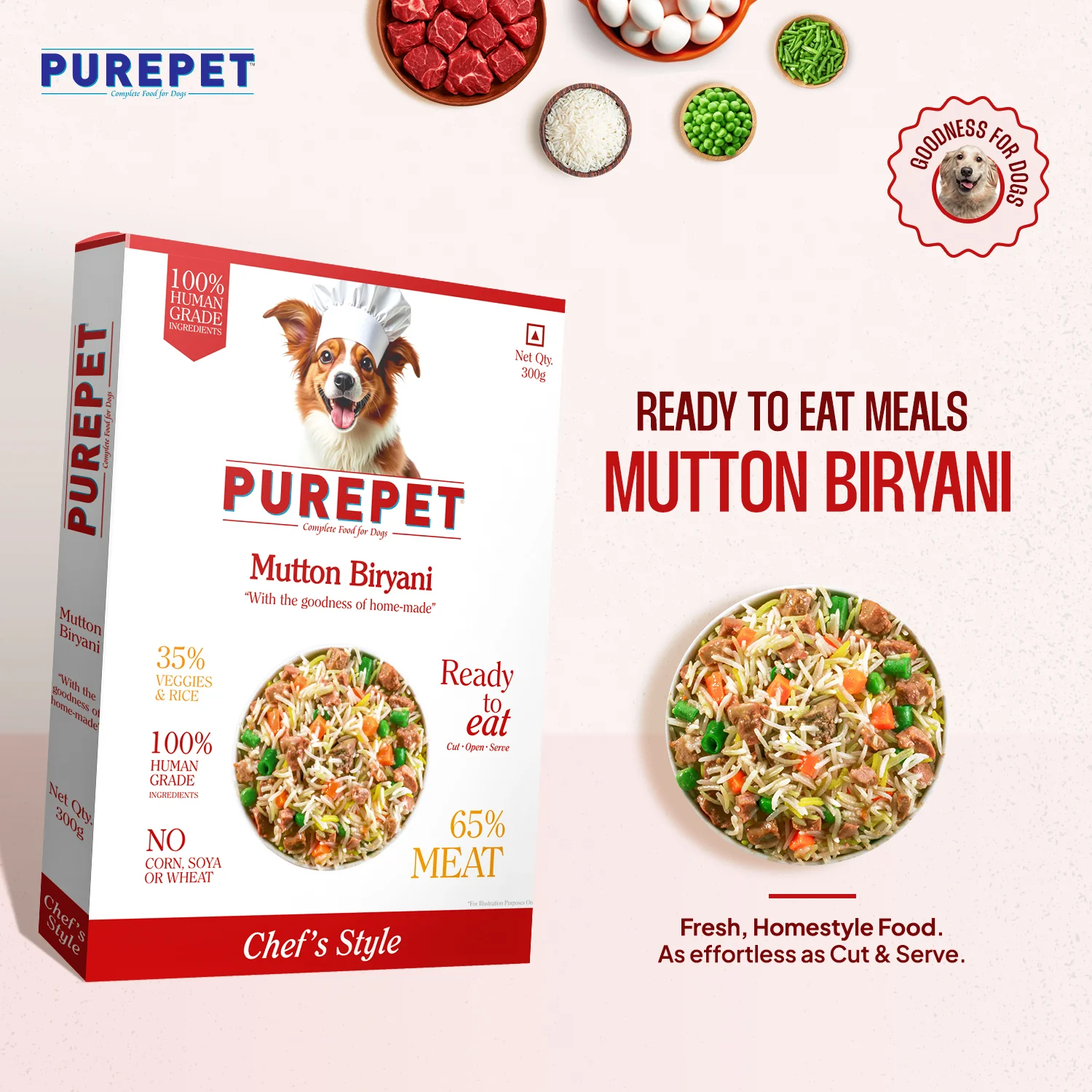 Purepet Chicken and Mutton Biryani Fresh Food For Dogs - Image 4