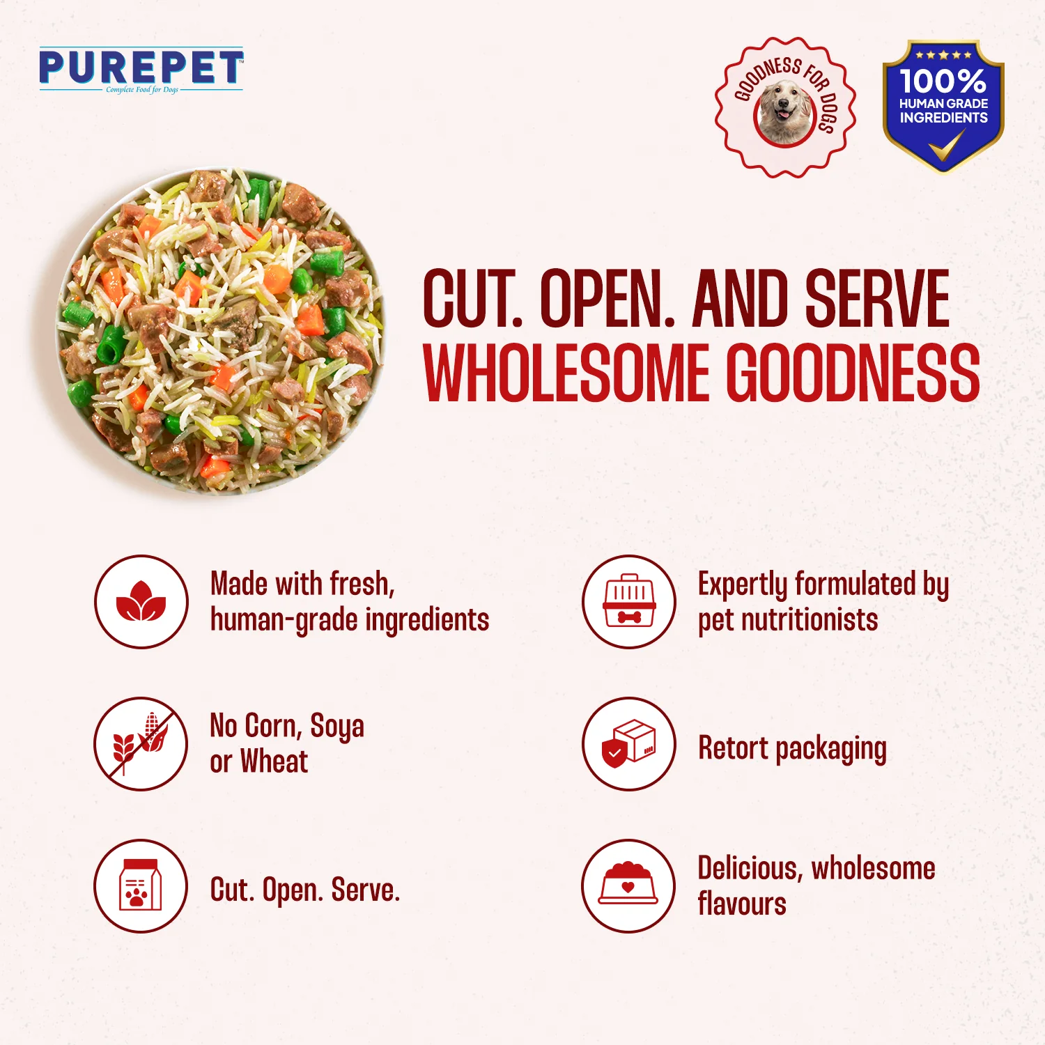 Purepet Chicken and Mutton Biryani Fresh Food For Dogs - Image 5