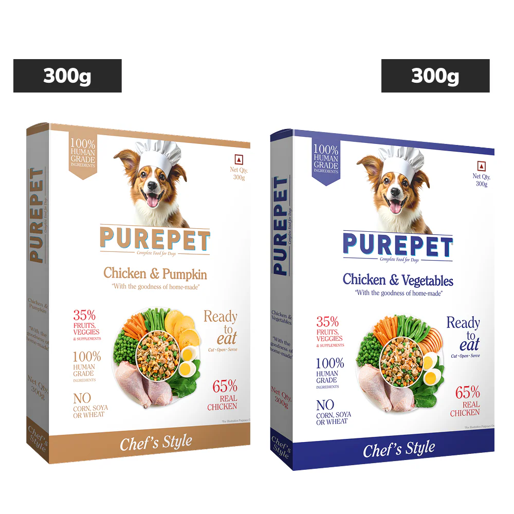 Purepet Chicken and Pumpkin & Chicken and Vegetable Biryani Fresh Food for Dogs Combo