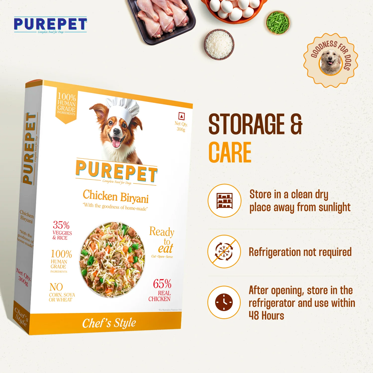 Purepet Chicken Biryani Fresh Food For Dogs - Image 5