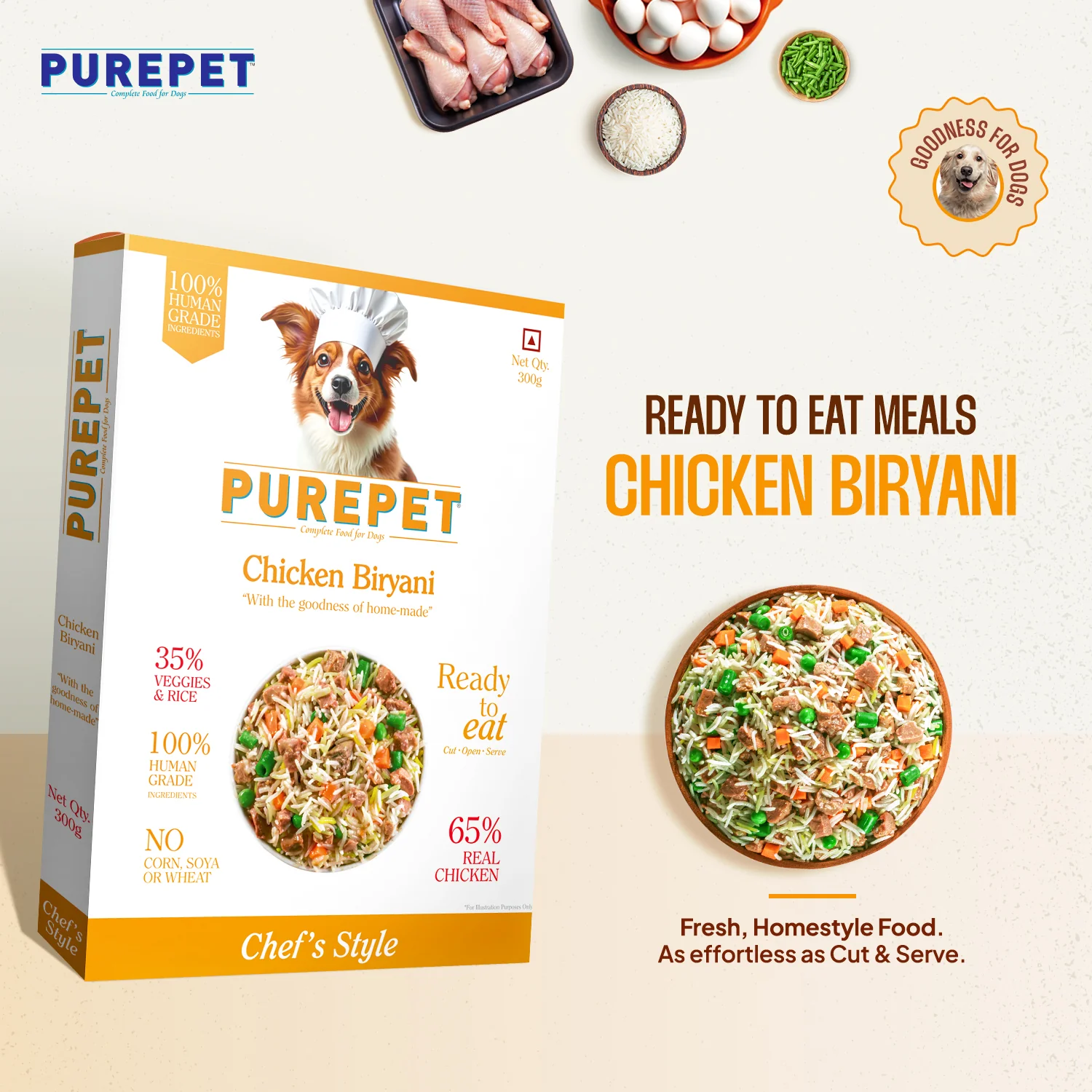 Purepet Chicken Biryani Fresh Food For Dogs - Image 7