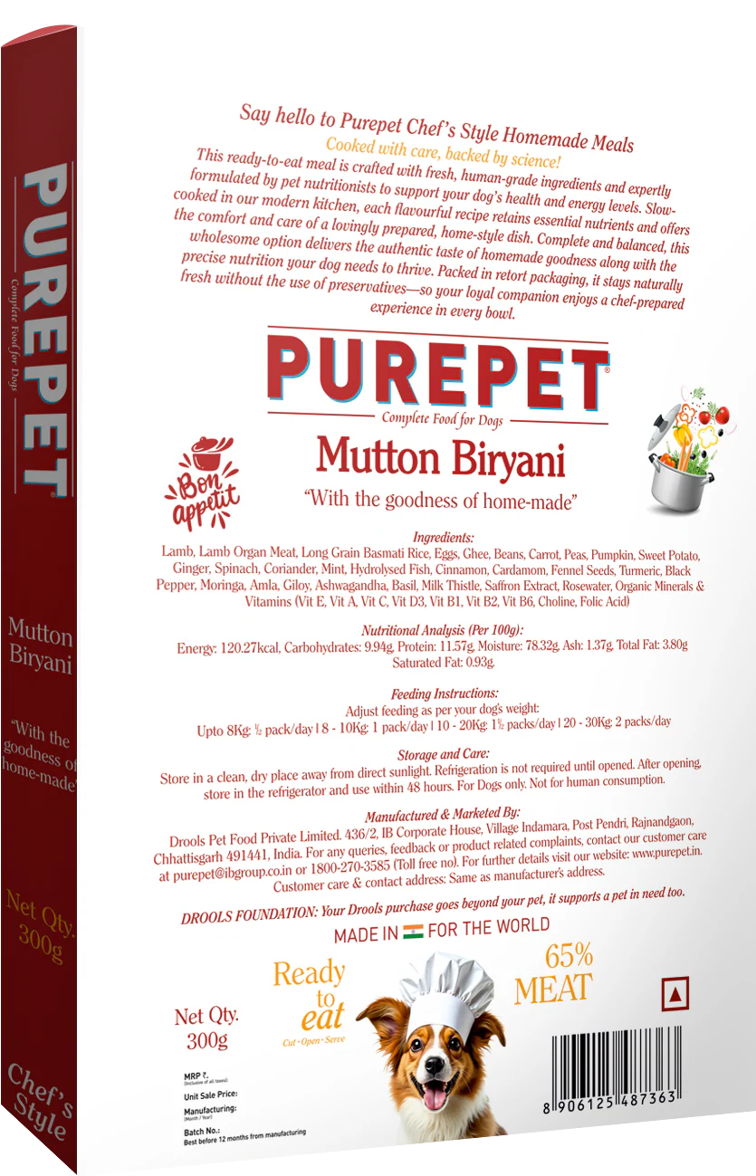 Purepet Mutton Biryani Fresh Food For Dogs - Image 11
