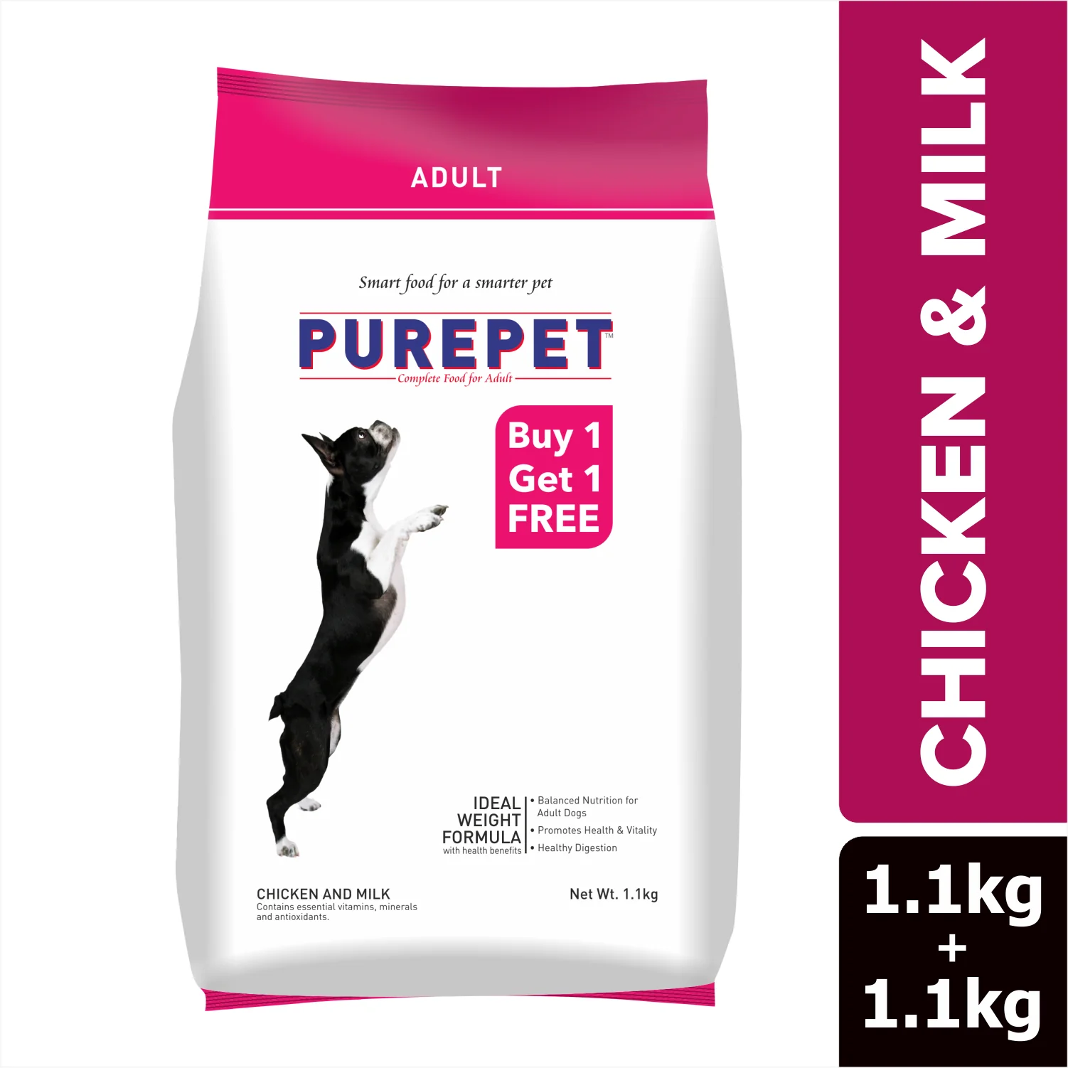 Purepet Chicken & Milk Adult Dry Dog Food - Image 7