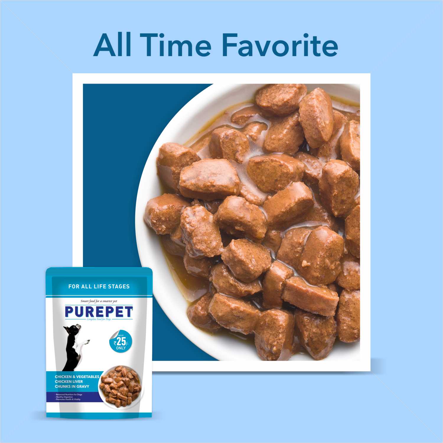 Purepet Chicken & Vegetable Adult Dog Dry and Wet Food Combo - Image 11