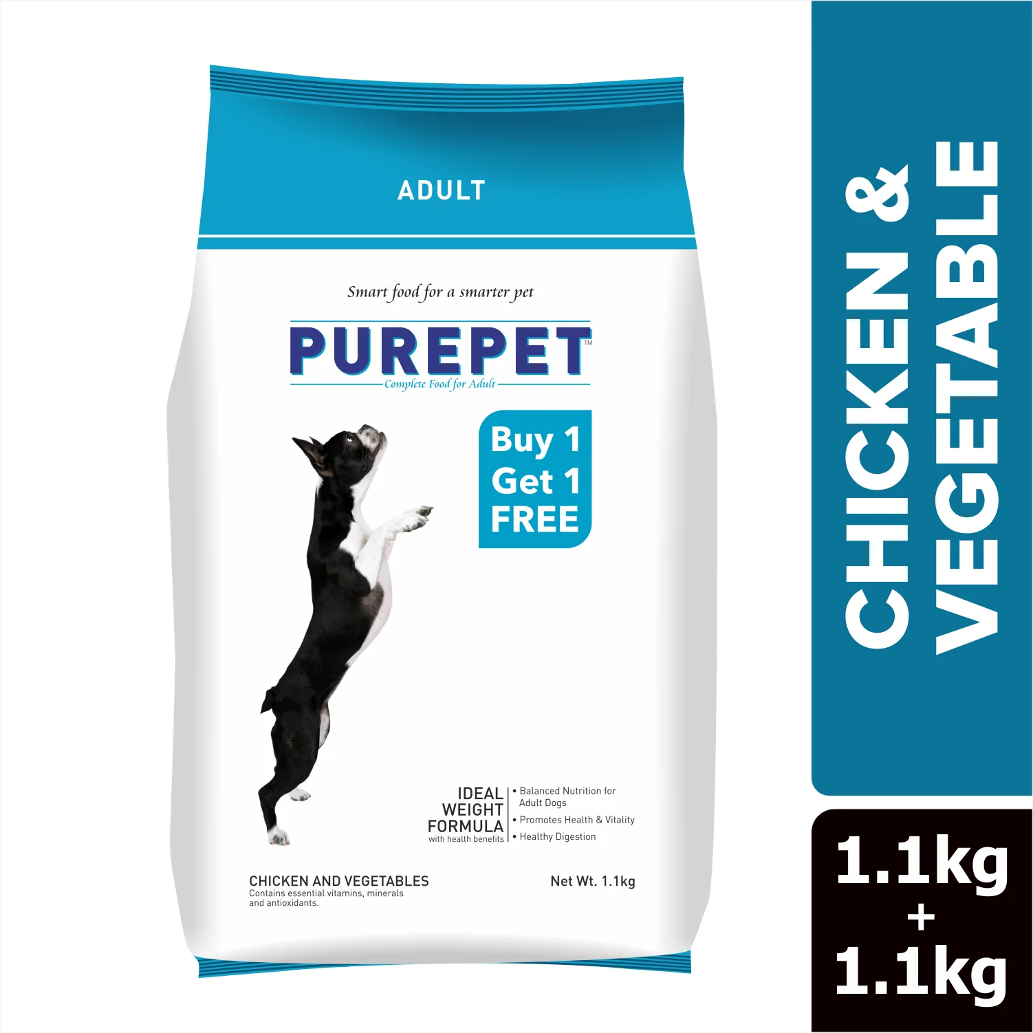 Purepet Chicken & Vegetable Adult Dog Dry Food - Image 7
