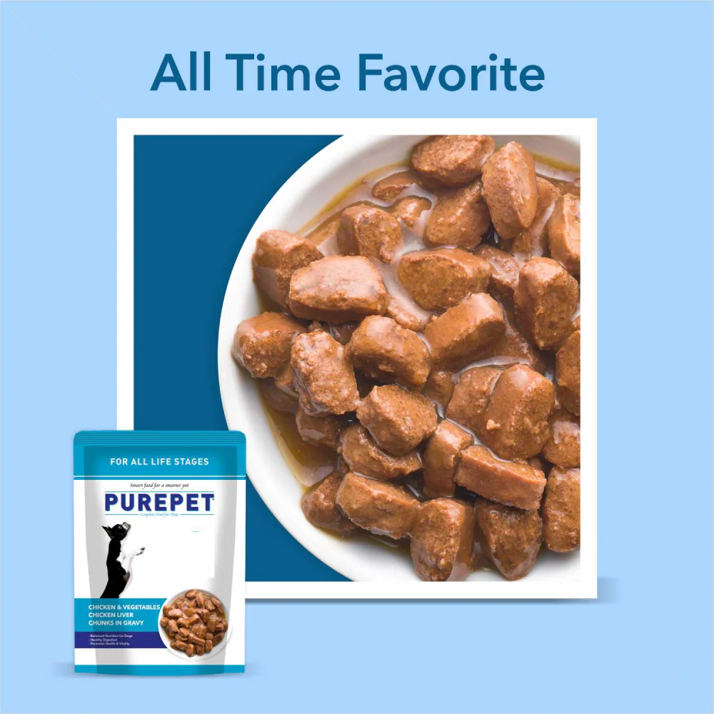 Purepet Chicken & Vegetable Chunks in Gravy Adult Dog Wet Food - Image 5