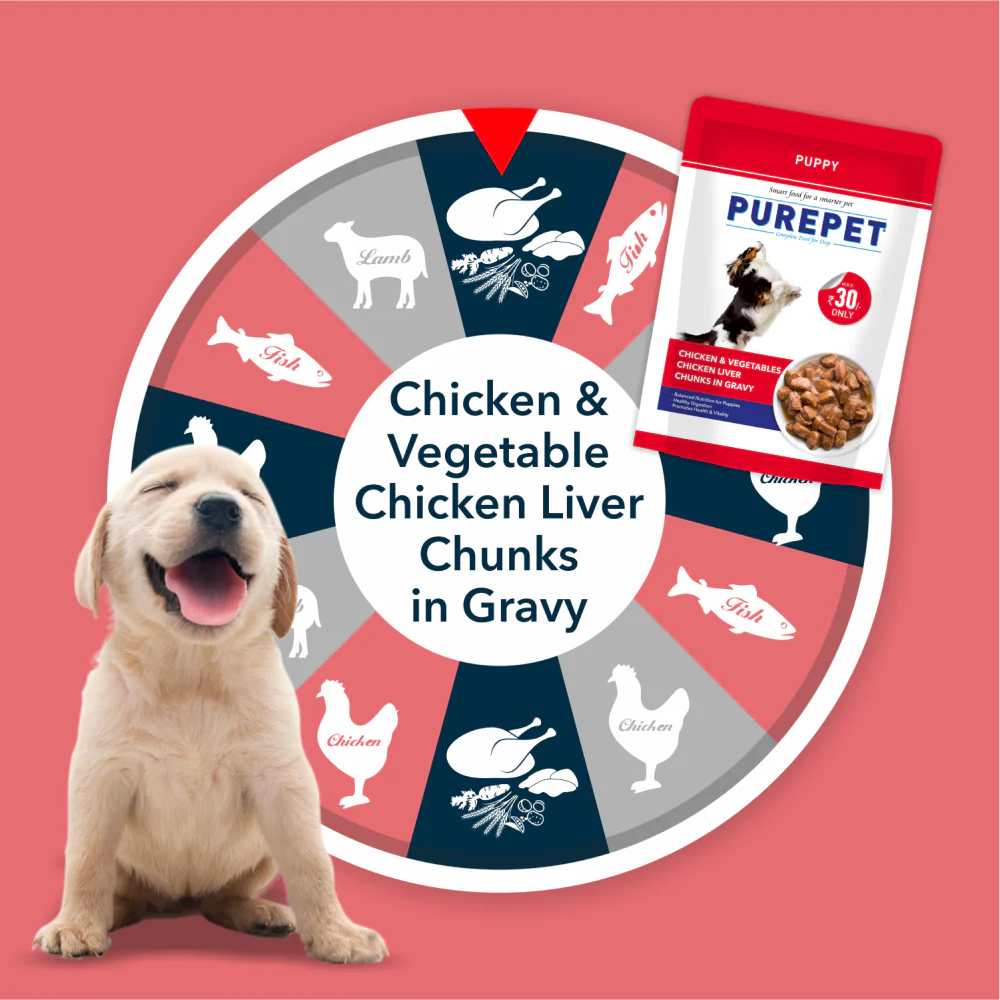 Purepet Chicken & Vegetable Chunks in Gravy Puppy Dog Wet Food - Image 6