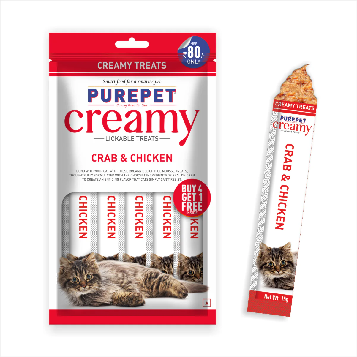 Purepet Crab and Chicken Lickable Creamy Treats for Cats - Image 13
