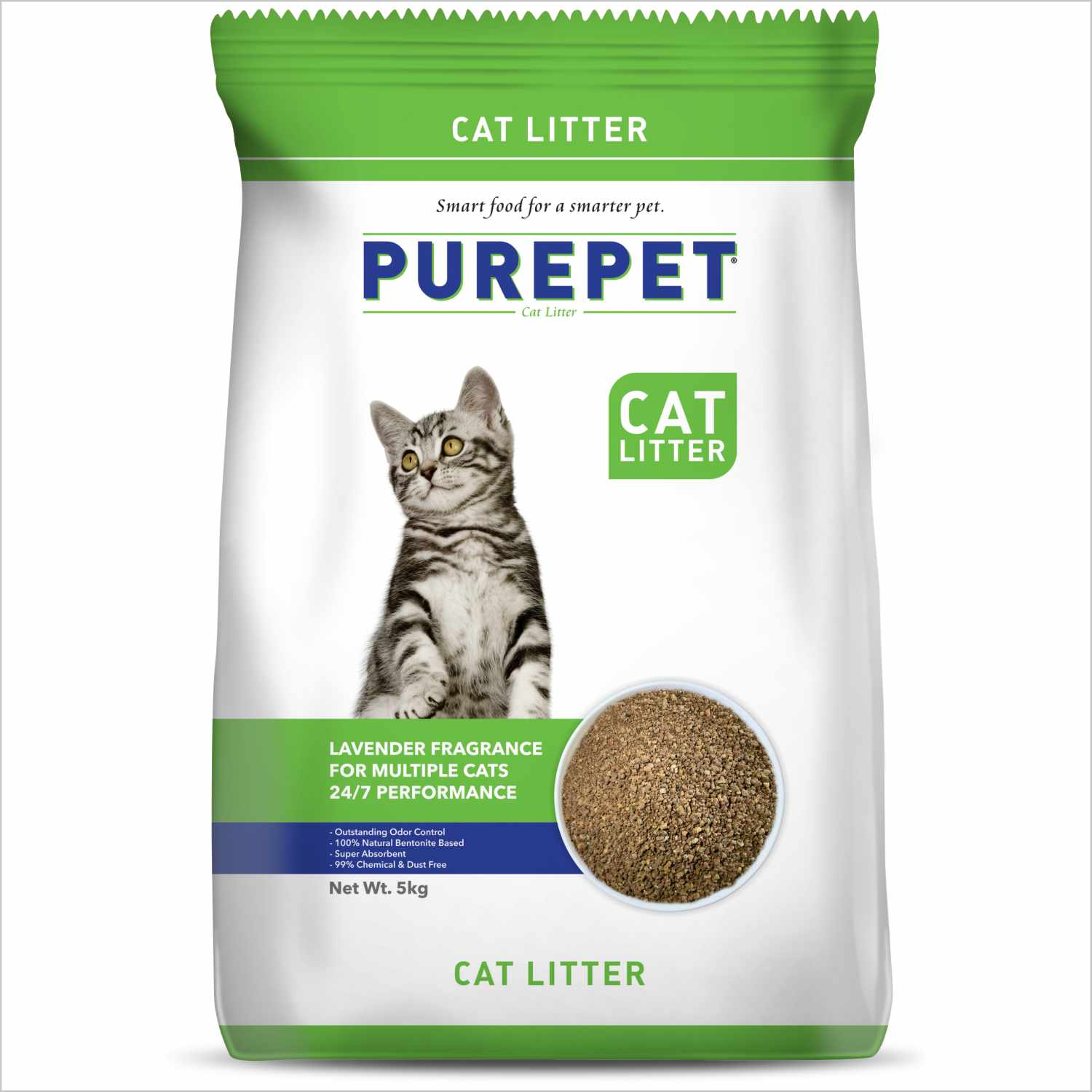 Purepet Lavender Scented and Petcrux Lavender & Lemon Scented Smart Clumping Cat Litter Combo (1+1) - Image 10