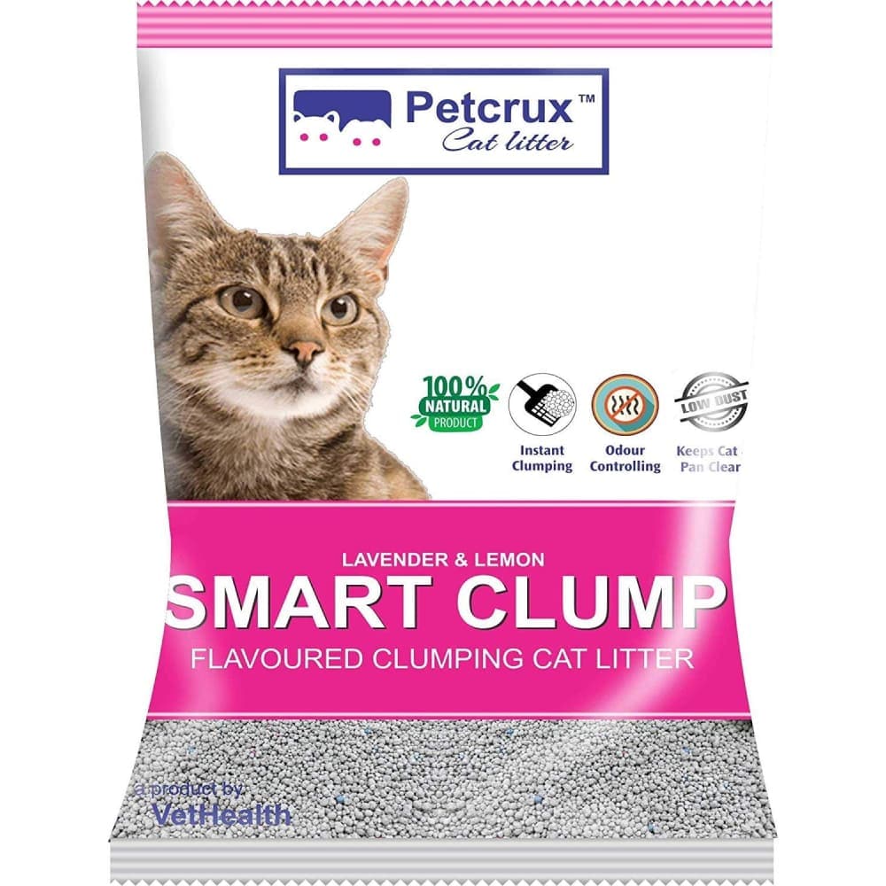 Purepet Lavender Scented and Petcrux Lavender & Lemon Scented Smart Clumping Cat Litter Combo (1+1) - Image 3