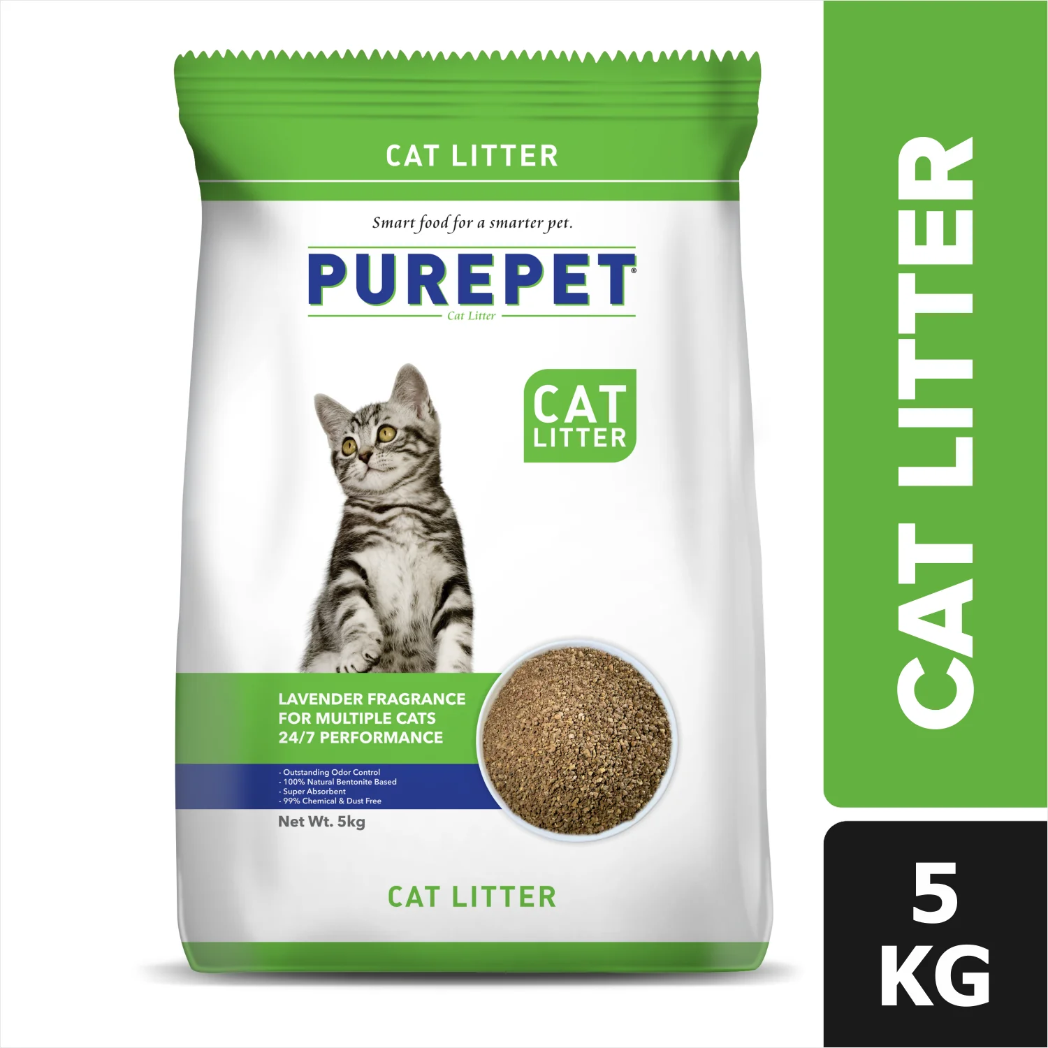 Purepet Lavender Scented Clumping Cat Litter - Image 11