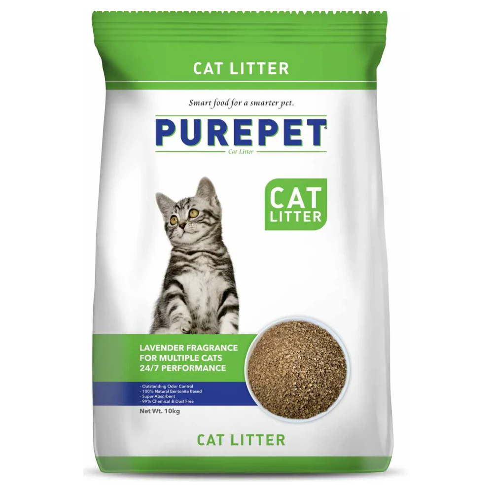Purepet Lavender Scented Clumping Cat Litter - Image 3