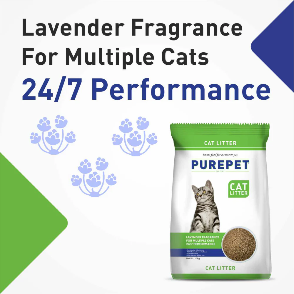 Purepet Lavender Scented Clumping Cat Litter and M Pets Basic Cat Litter Scoop (Red) Combo - Image 7