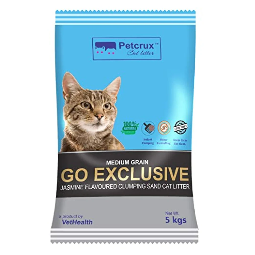 Purepet Lavender Scented Clumping Cat Litter and Petcrux Scoopable Montonite Jasmine Scented Cat Litter in Reusable Jute Bag (5kg + 5kg) - Image 4