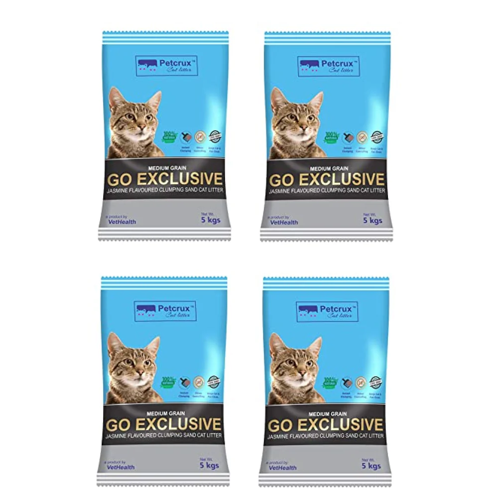 Purepet Lavender Scented Clumping Cat Litter and Petcrux Scoopable Montonite Jasmine Scented Cat Litter in Reusable Jute Bag (5kg + 5kg) - Image 6