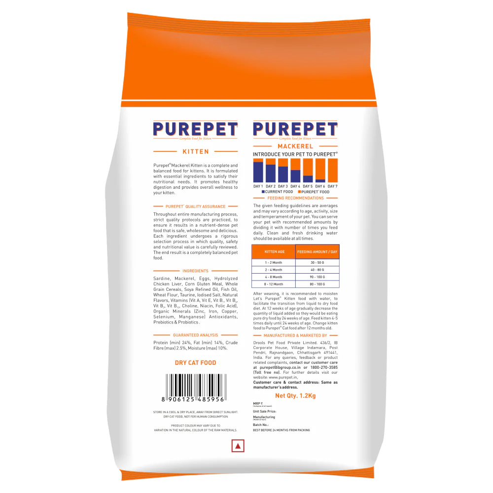 Purepet Mackerel Kitten Cat Dry Food - Image 3