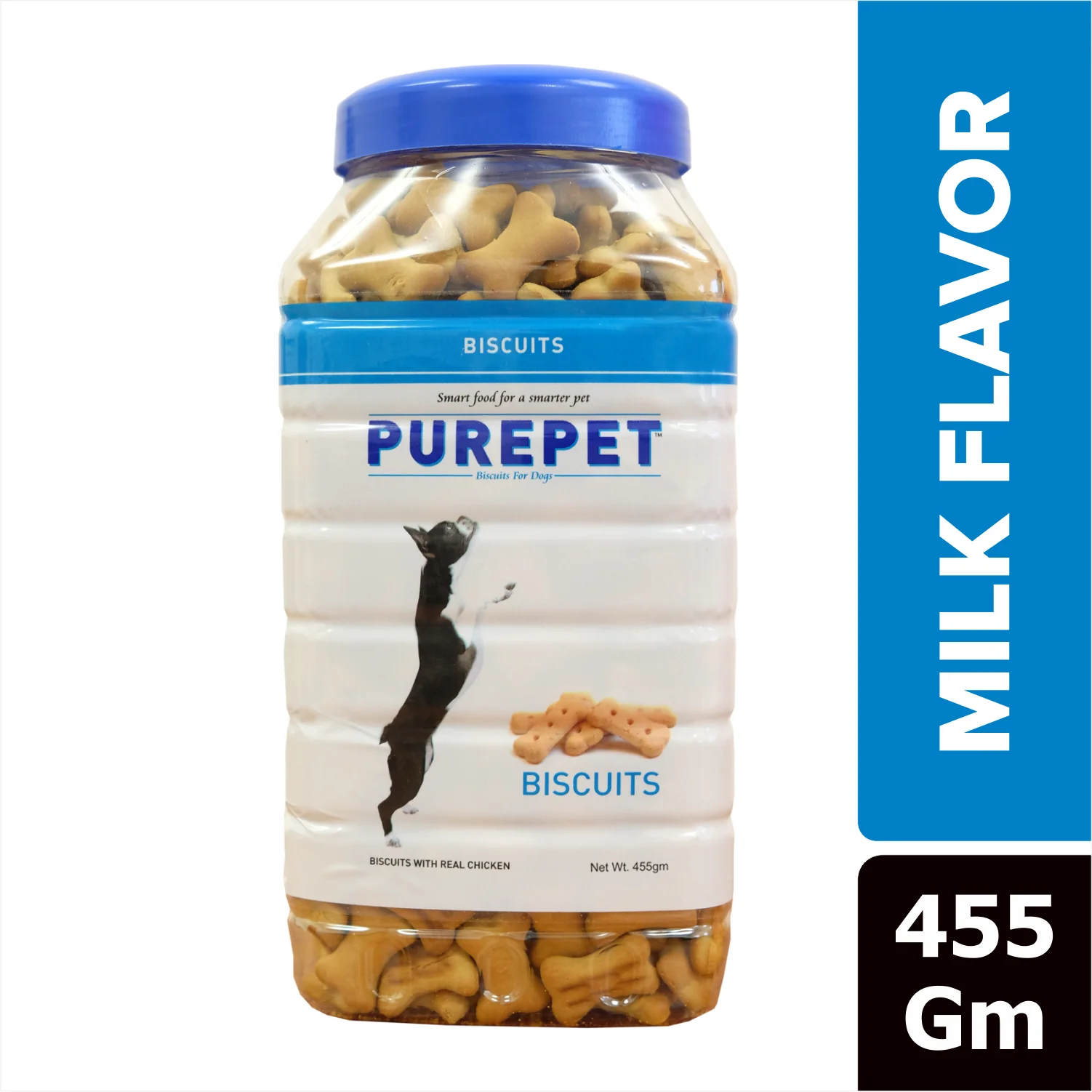 Purepet Milk Flavour Real Chicken Biscuit Dog Treats - Image 8