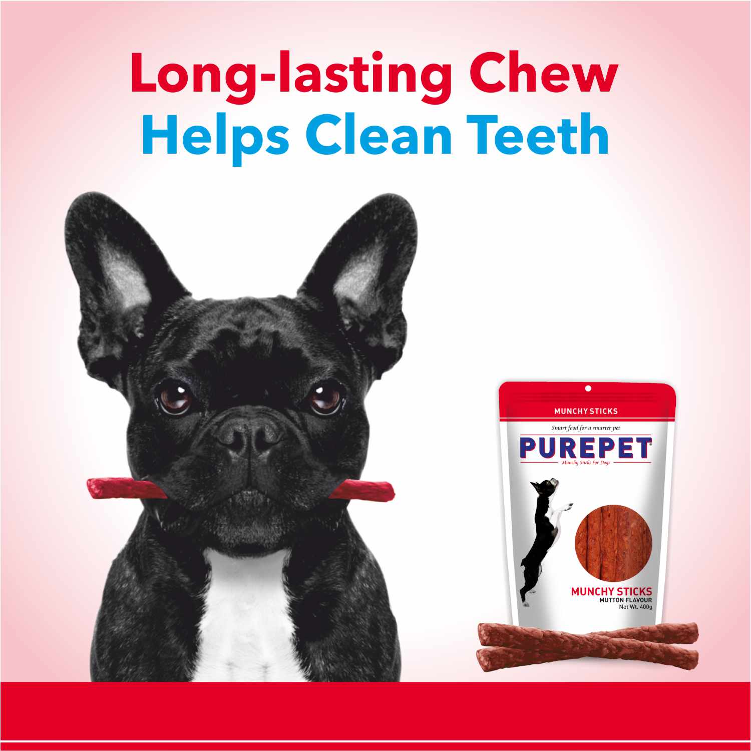 Purepet Mutton Flavour Munchy Sticks Dog Treat - Image 6