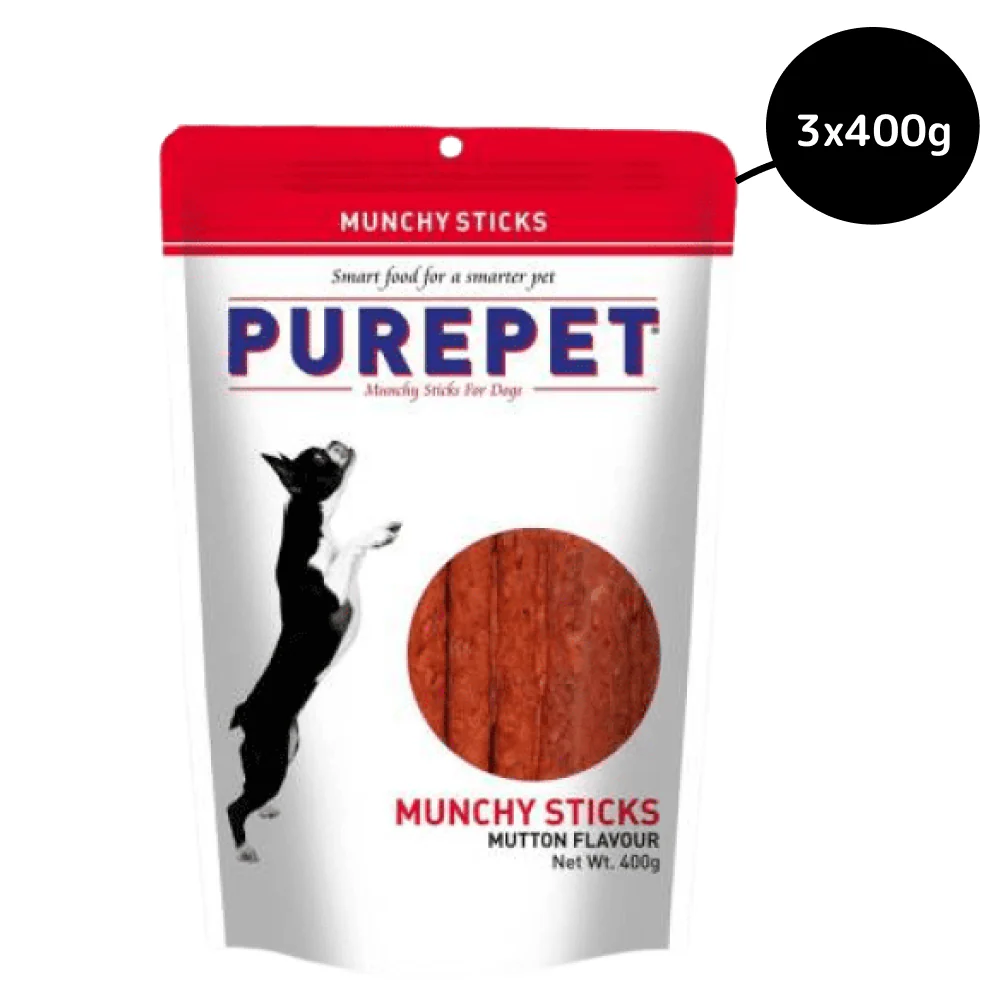 Purepet Mutton Flavour Munchy Sticks Dog Treat - Image 9