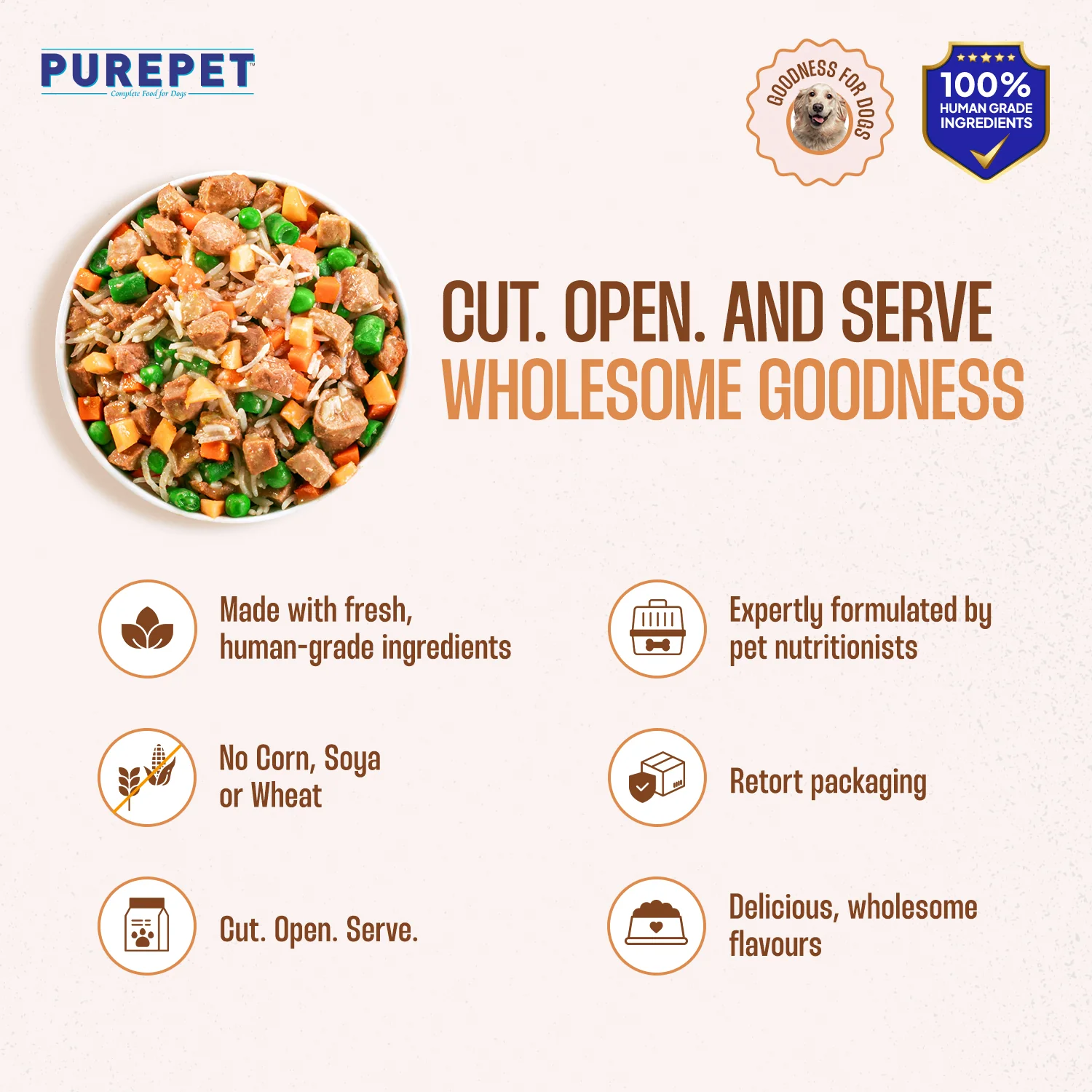 Purepet Chicken and Pumpkin Fresh Food for Dogs - Image 4