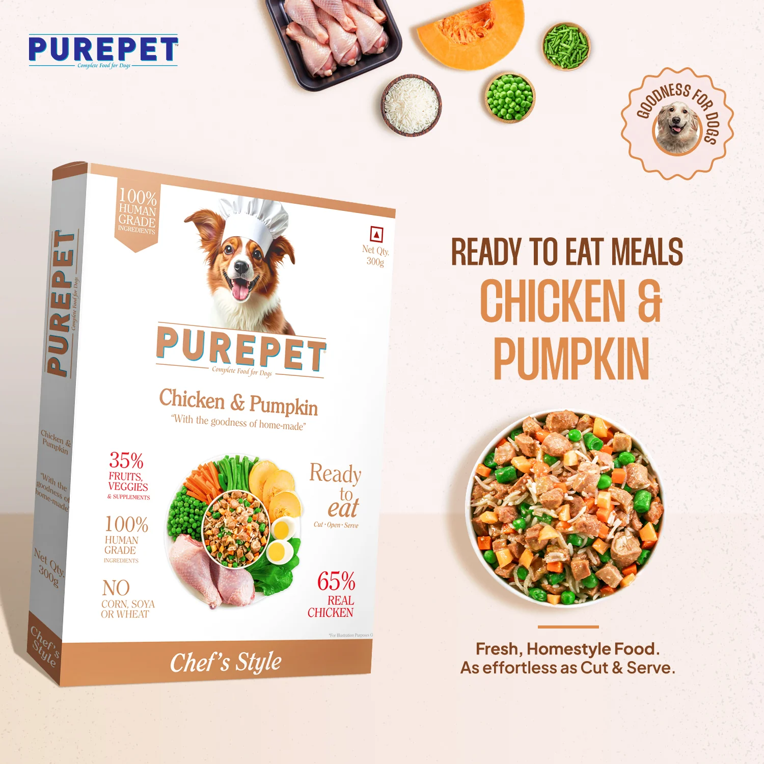 Purepet Chicken and Pumpkin Fresh Food for Dogs - Image 6