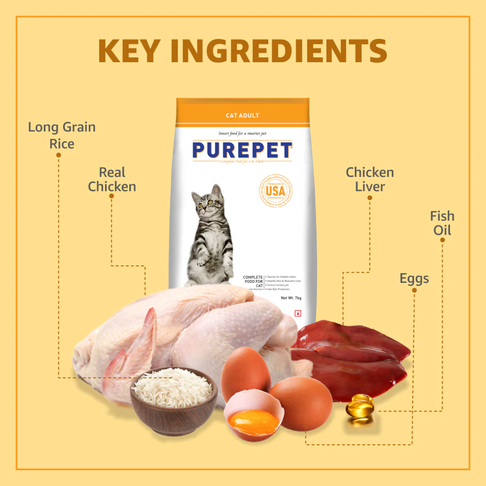 Purepet Real Chicken Adult Dry Cat Food - Image 3