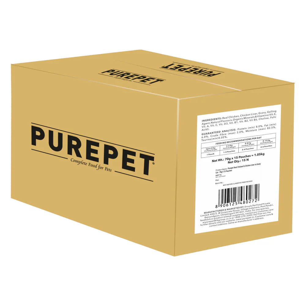 Purepet Real Chicken & Chicken Liver in Gravy Cat Wet Food - Image 11