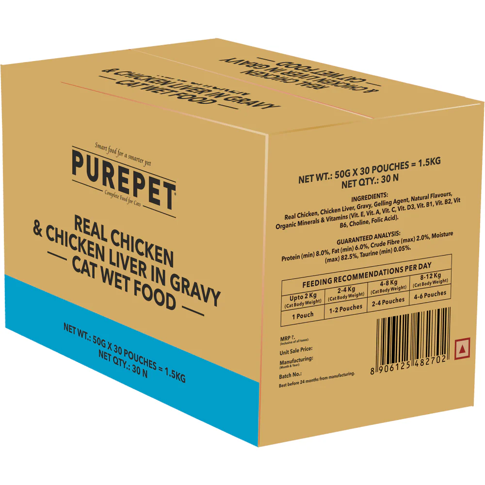 Purepet Real Chicken & Chicken Liver in Gravy Cat Wet Food - Image 12