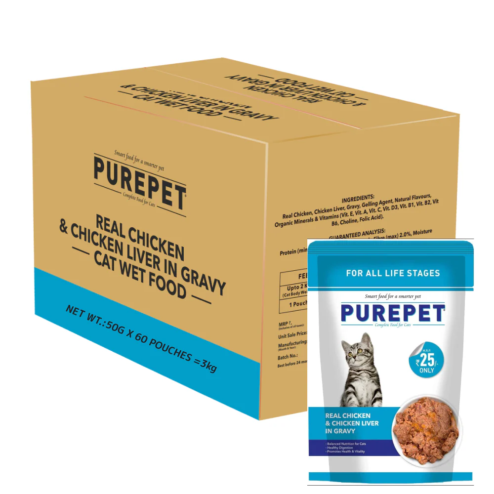 Purepet Real Chicken & Chicken Liver in Gravy Cat Wet Food - Image 13