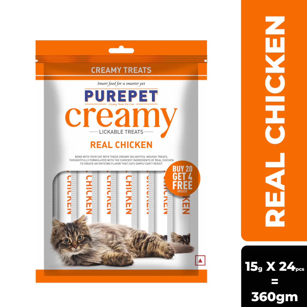 Purepet Real Chicken Lickable Creamy Treats for Cats - Image 10