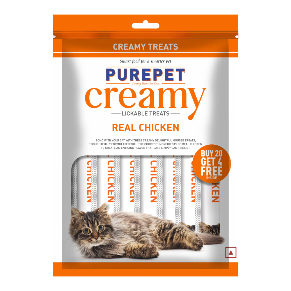 Purepet Real Chicken Lickable Creamy Treats for Cats - Image 11