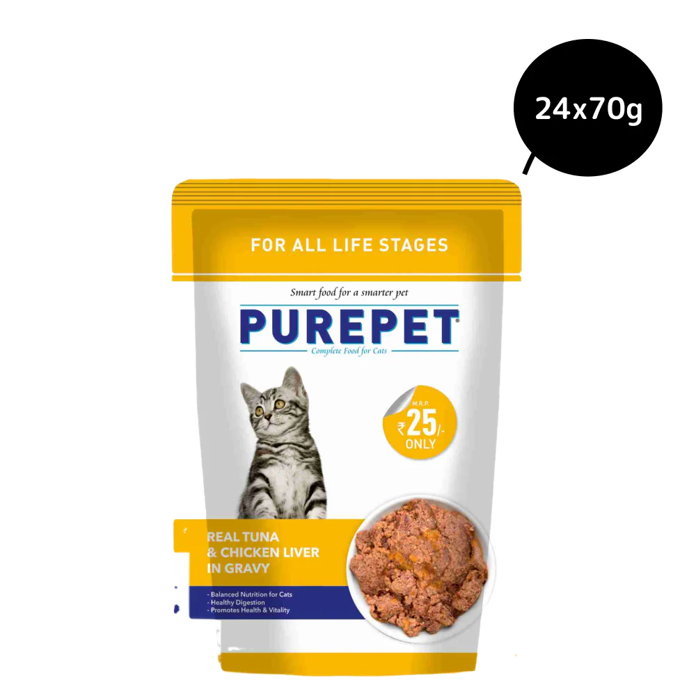 Purepet Real Tuna & Chicken Liver in Gravy Cat Wet Food - Image 8