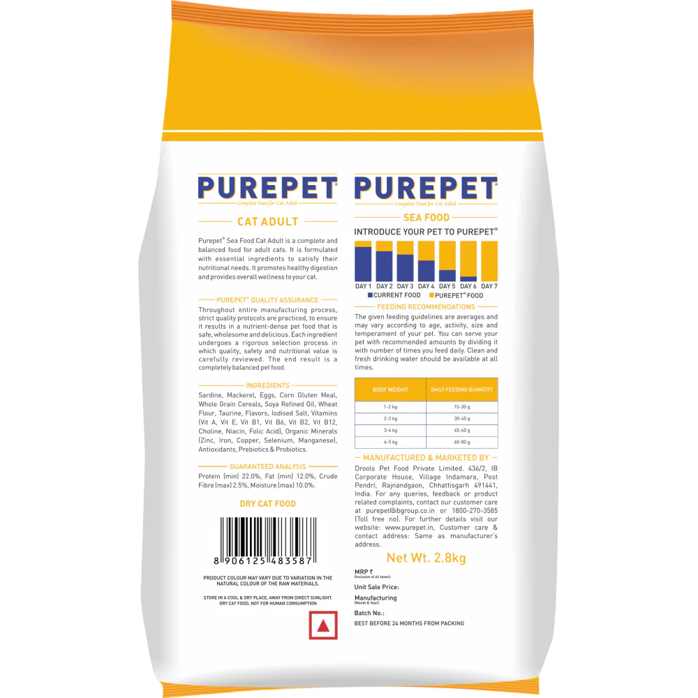 Purepet Seafood Adult Cat Dry Food - Image 2